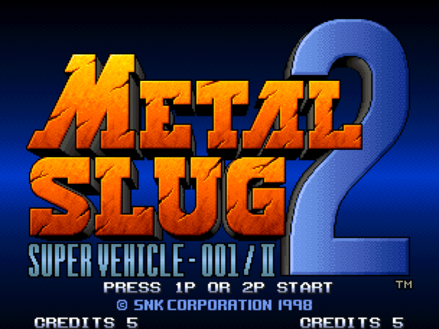 Metal Slug 2 title screen for Neo Geo CD